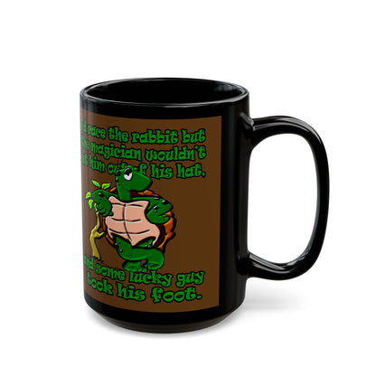 turtle race - Black Mug (brown)