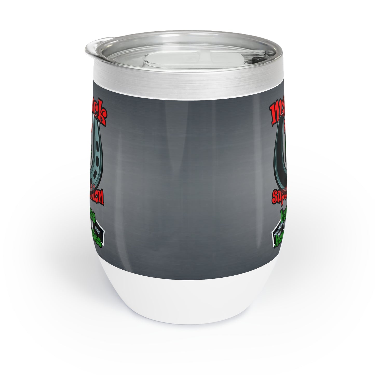 my luck - Chill Wine Tumbler (grey-light grey)