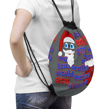 santa's shoes - Drawstring Bag (dark grey)