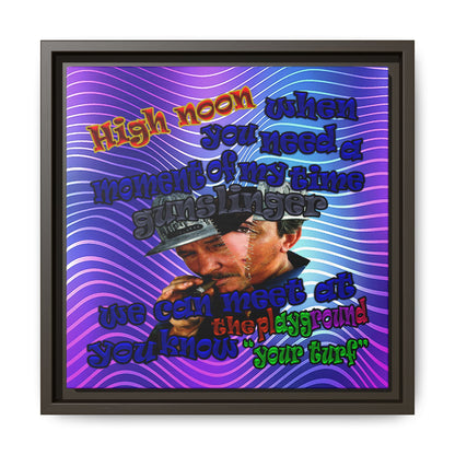 high noon - framed canvas art (purple wave)