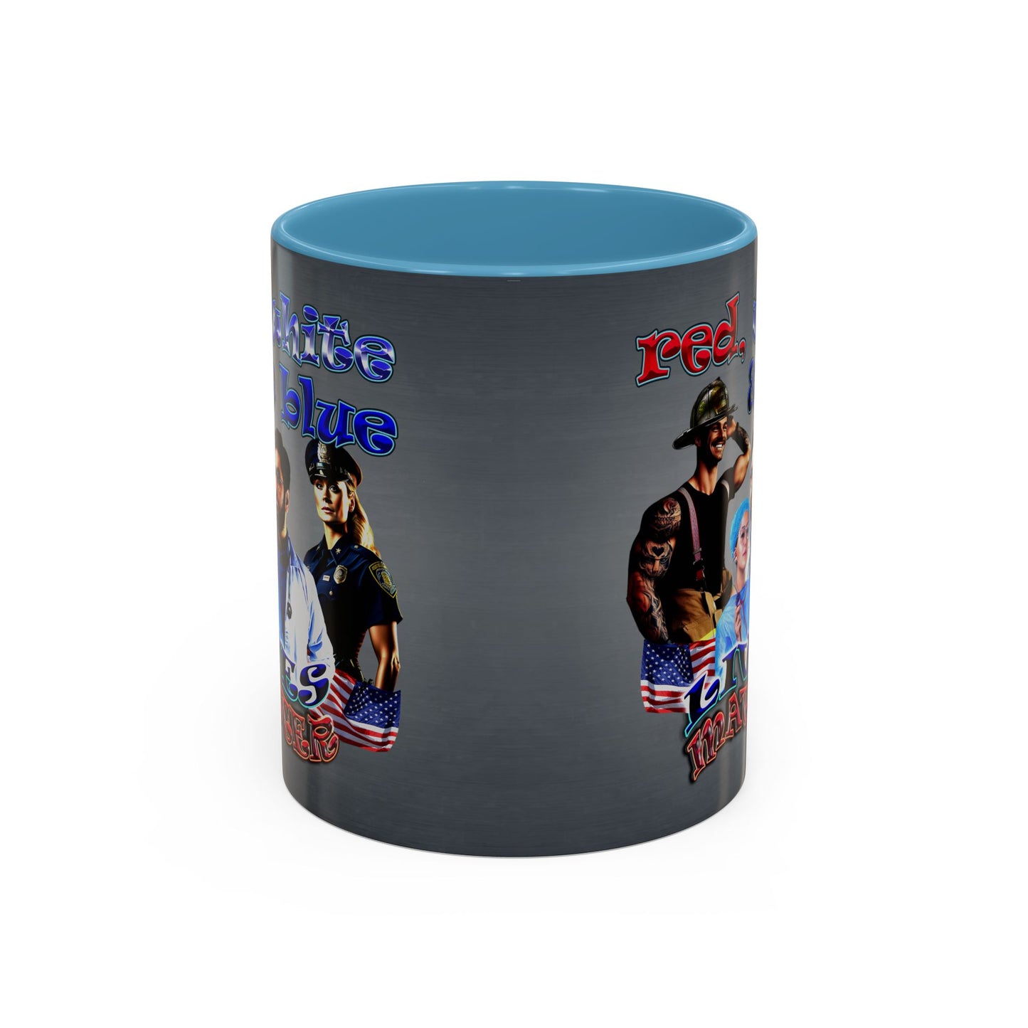 rw&b lives matter - Accent Mug (grey-light grey)