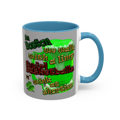 celtics logo - Accent Mug (light grey)