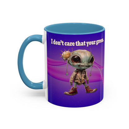 I don't care that your grey - Accent Mug (purple-pink wave)