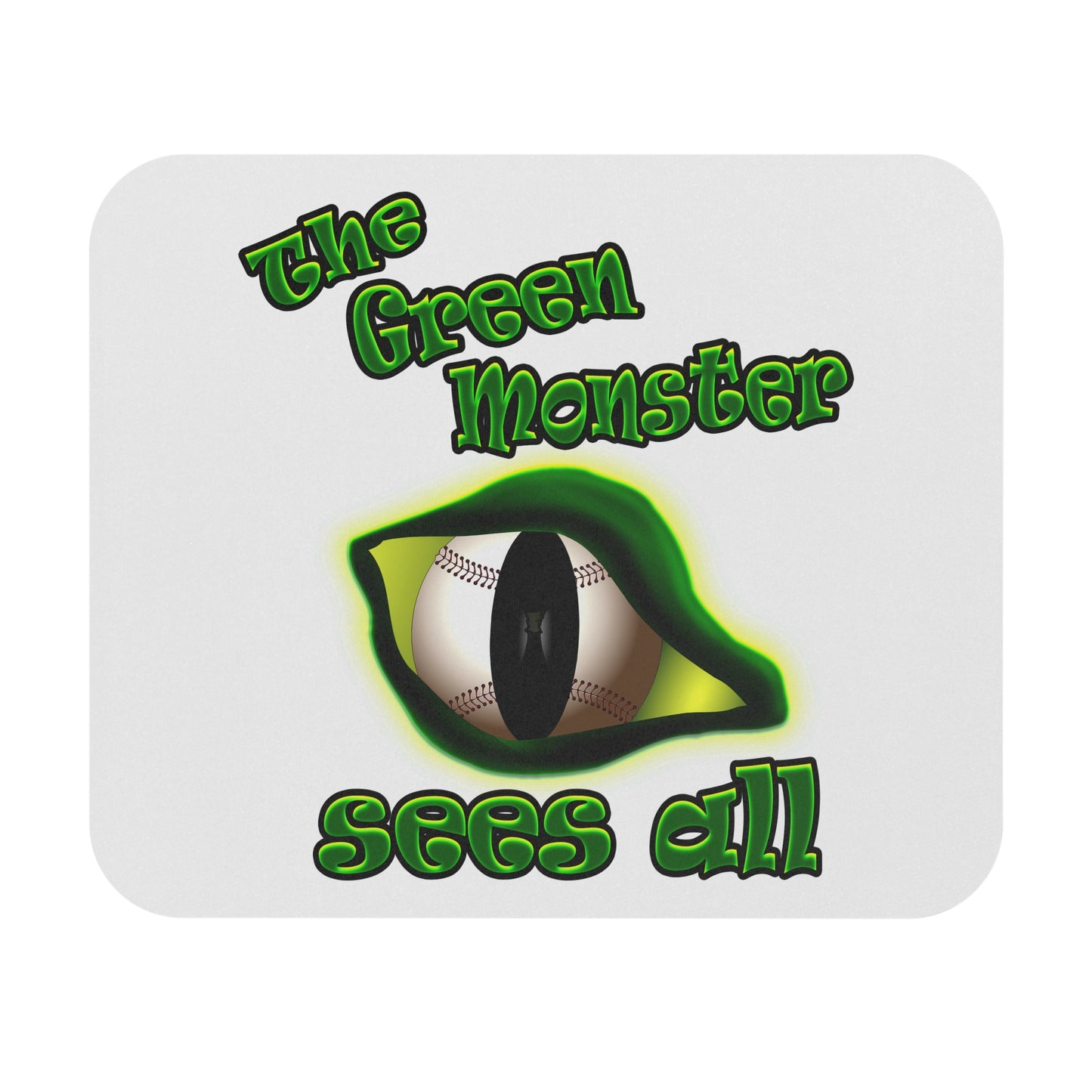 green monster - Mouse Pad (Rectangle) (white)