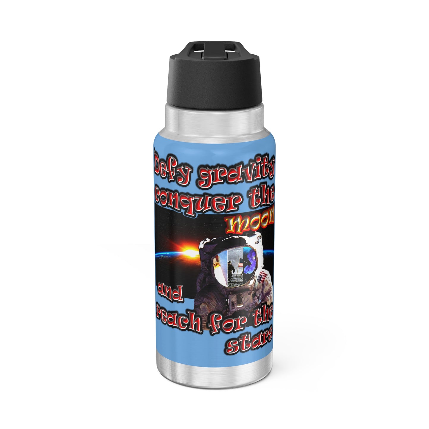 defy conquer reach - Gator Tumbler, 32oz (light blue)