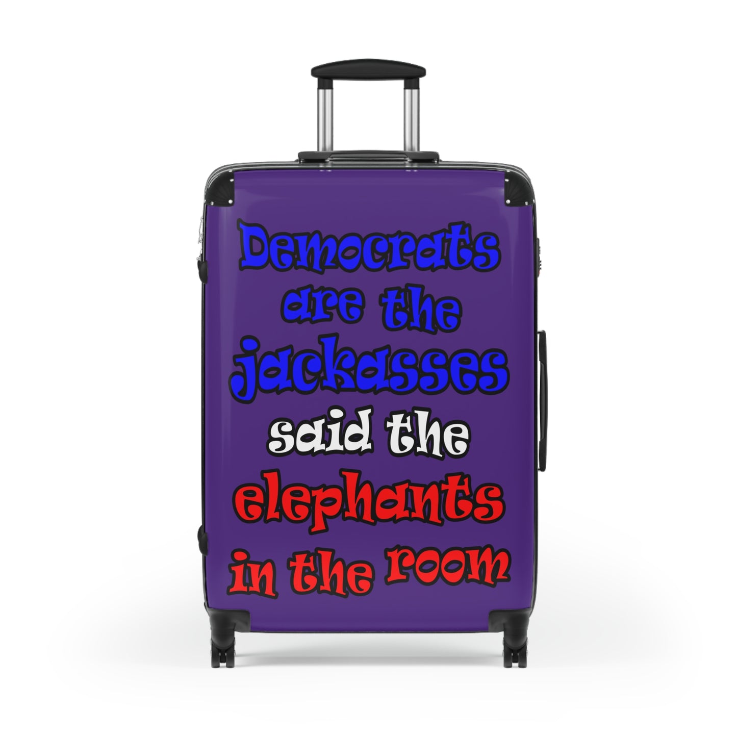 donkeys and elephants - Suitcase (purple)