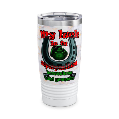 my luck - Ringneck Tumbler, 20oz (white marble)