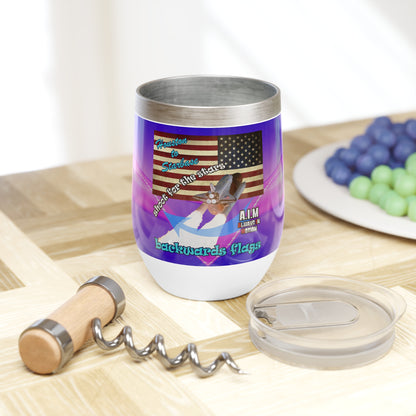 shoot for the stars - Chill Wine Tumbler (purple-pink wave)