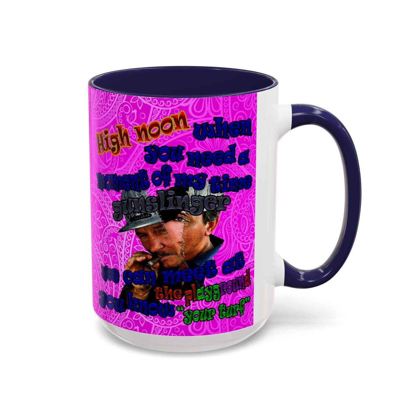 high noon - Accent Mug (pink swirl)