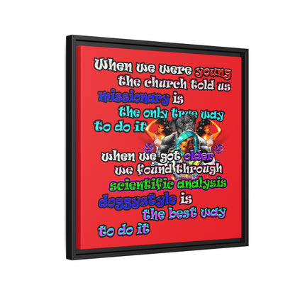 doggystyle - framed canvas art (red)