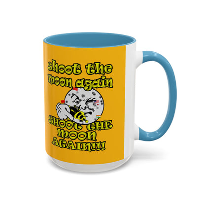 shoot the moon again - Accent Mug (yellow)