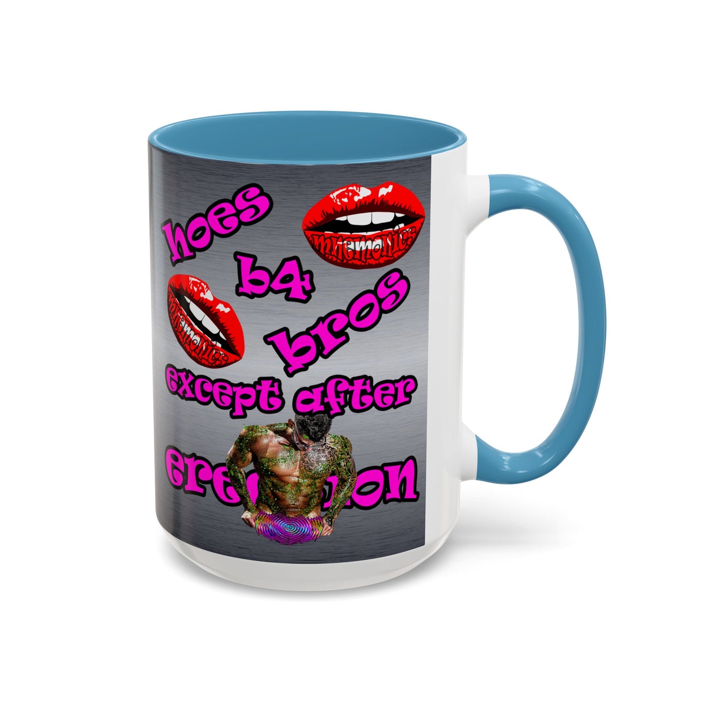 hoes b4 bros - Accent Mug (brushed nickel)