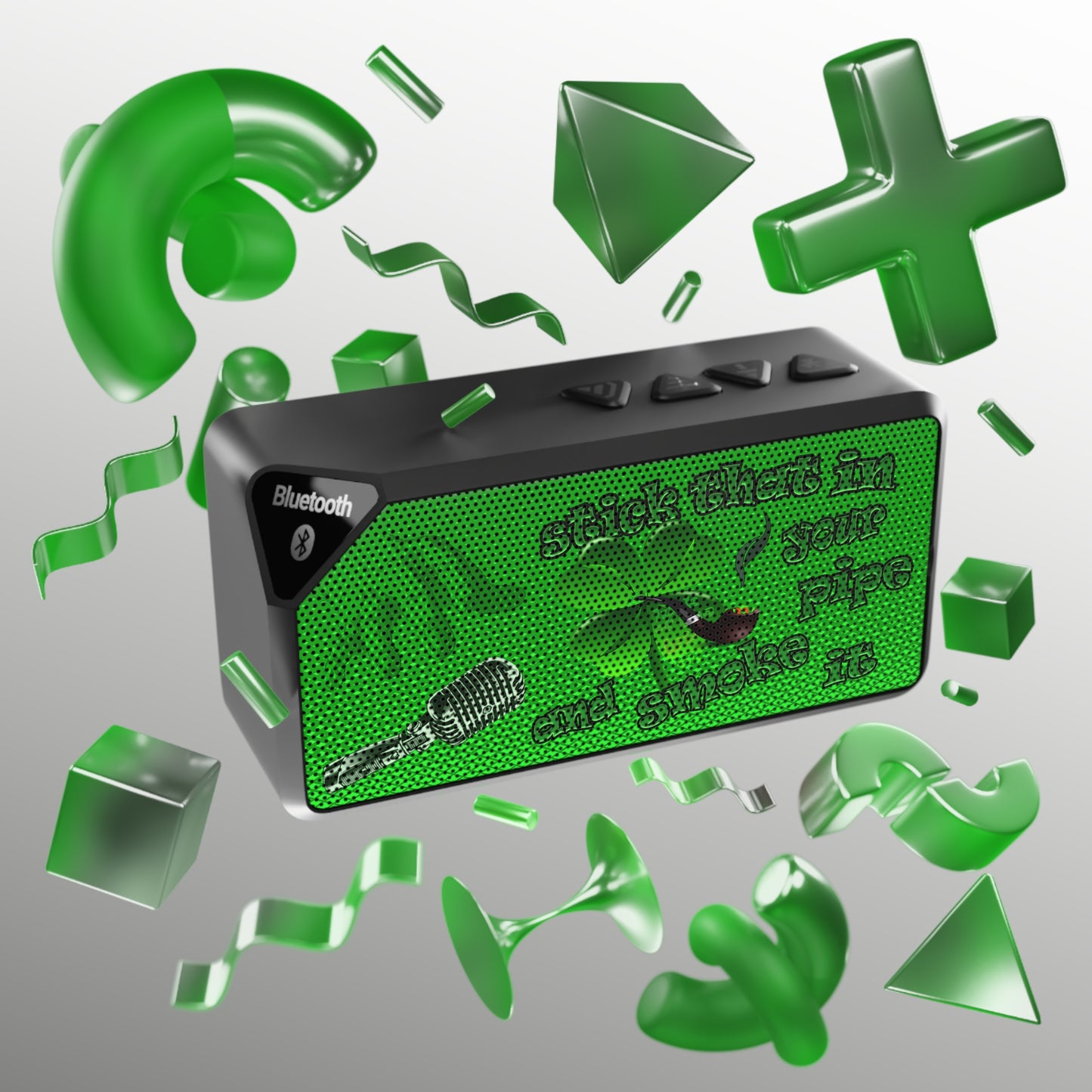 stick that in your pipe and smoke it - Jabba Bluetooth Speaker (logo green)