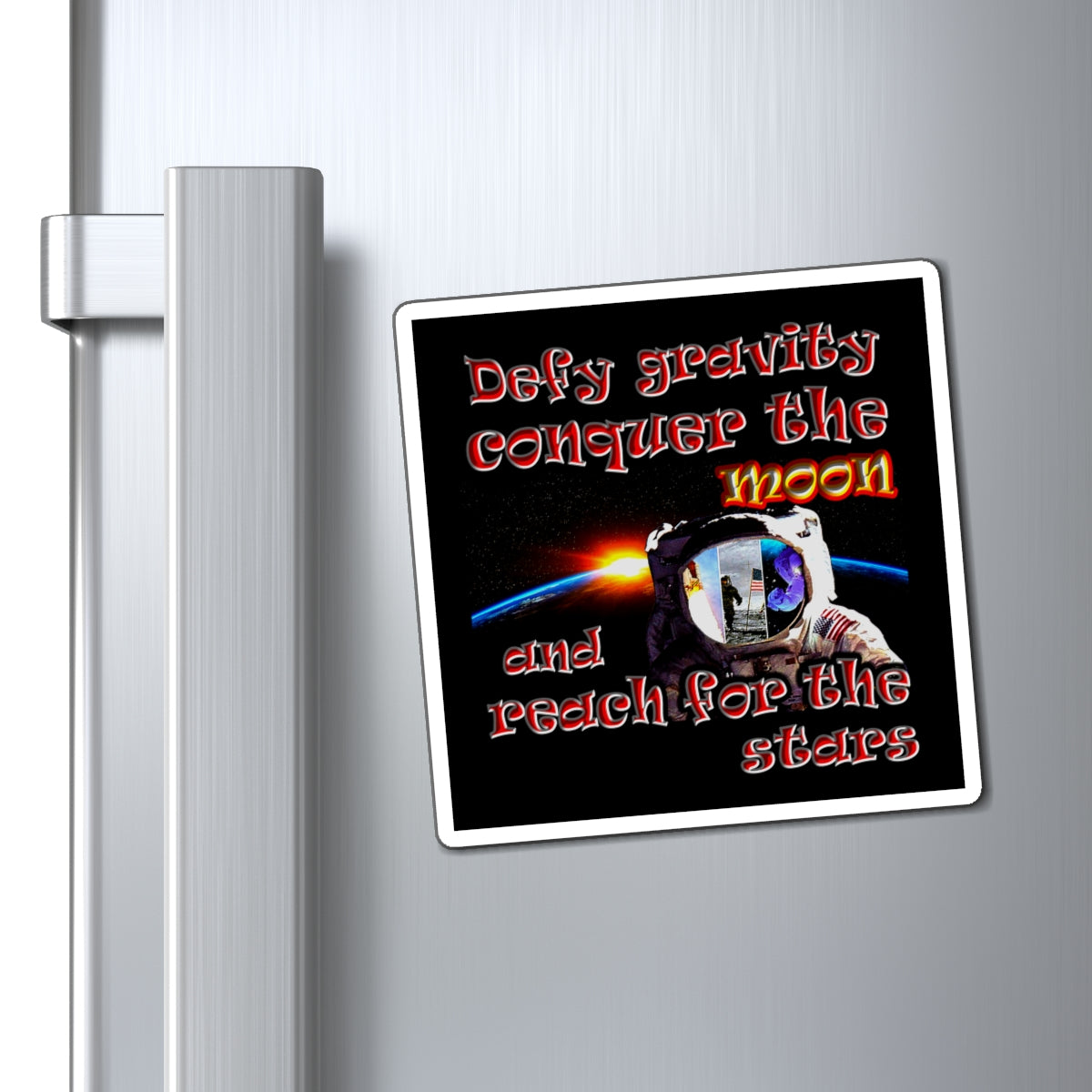 defy conquer reach - Magnets - (black)