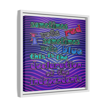 declaration of the independents - framed canvas art (purple wave)