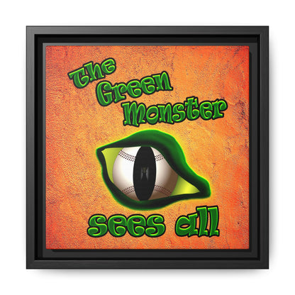 green monster - framed canvas art (burnt orange)