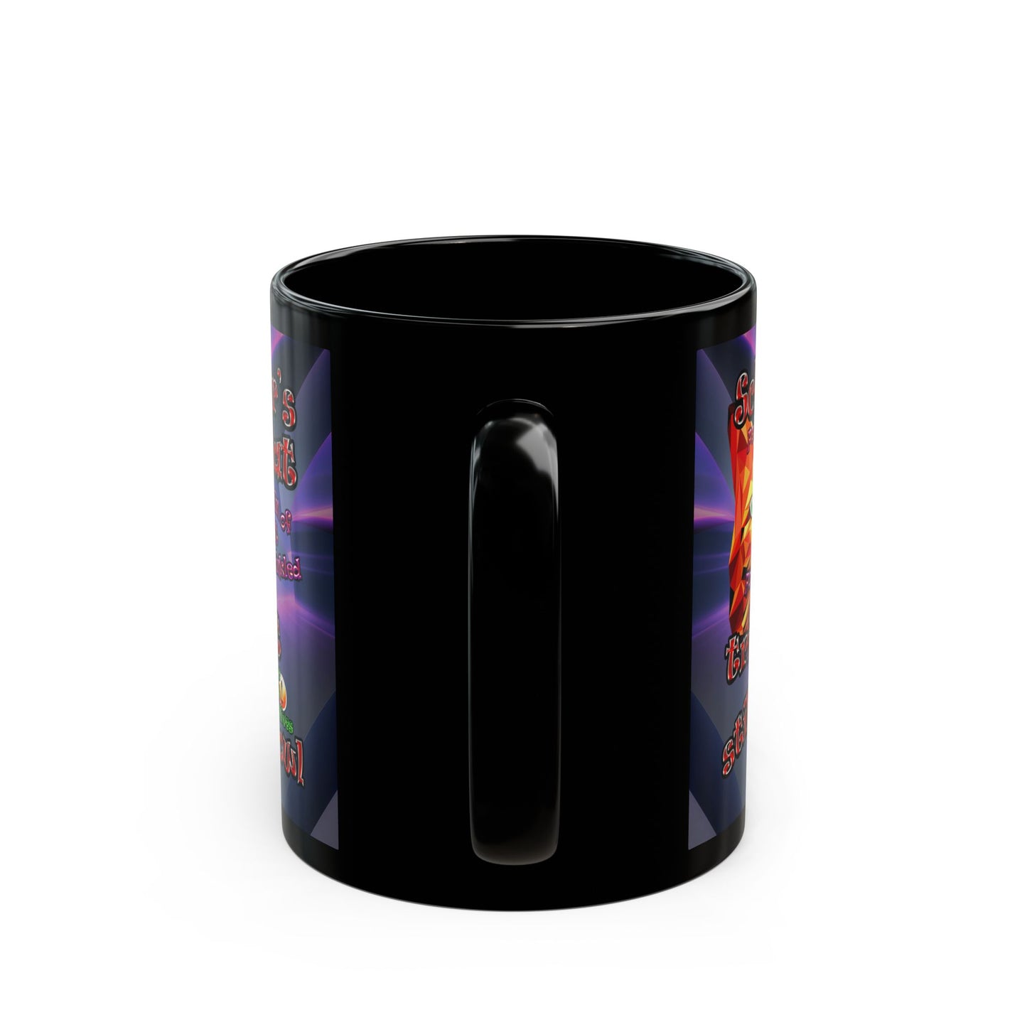 schrodinger's cat - Black Mug (grey-pink wave)