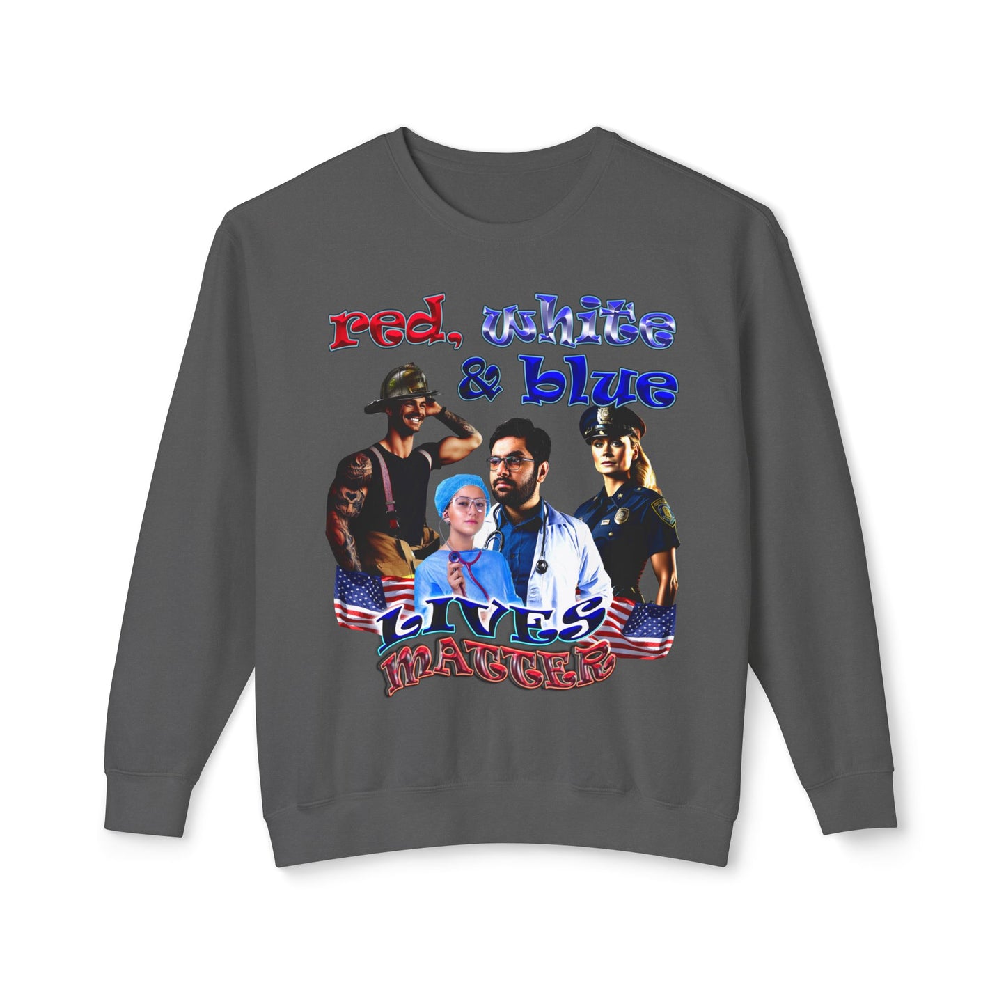 rw&b lives matter - Unisex Lightweight Crewneck Sweatshirt