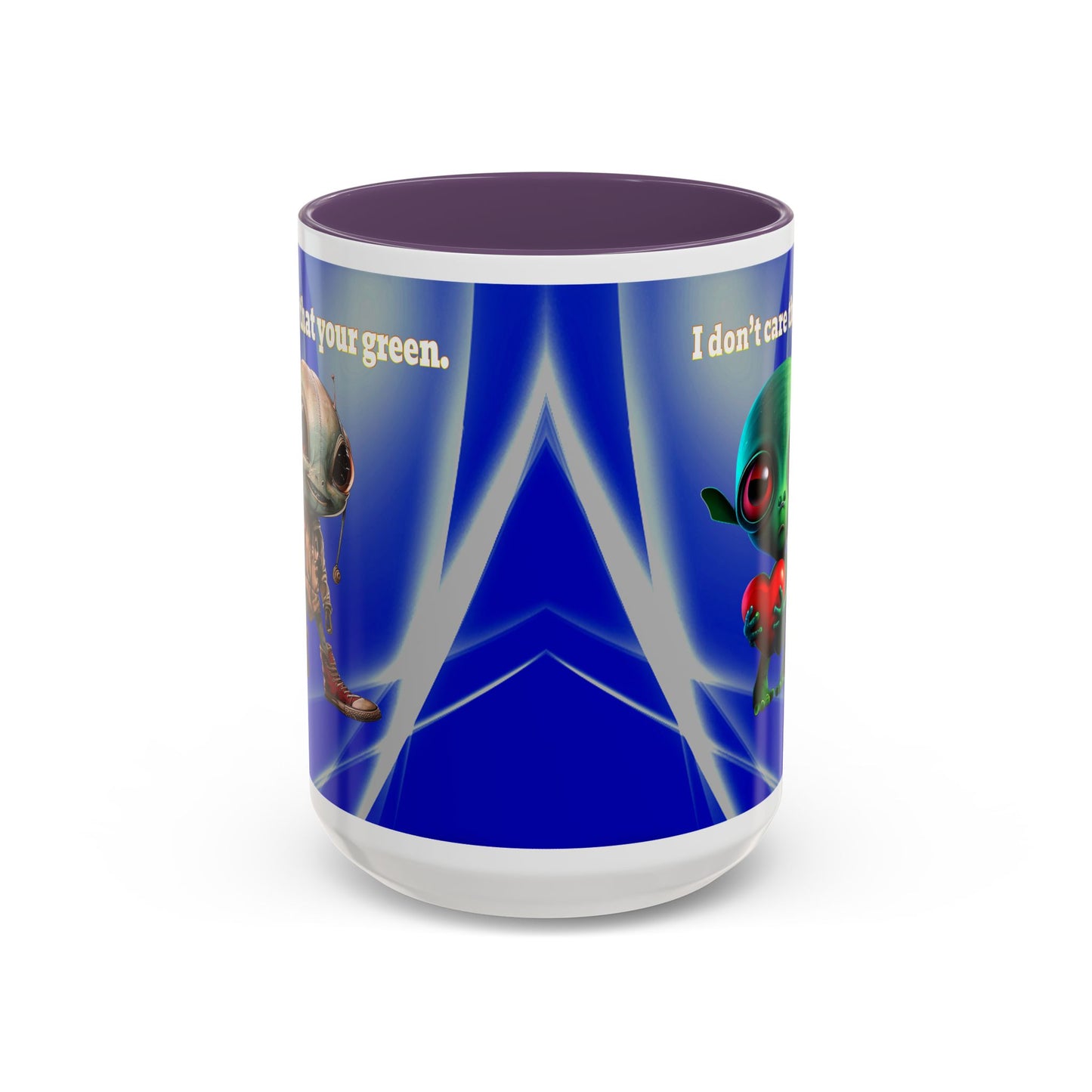 I don't care that your grey - Accent Mug (blue-white wave)