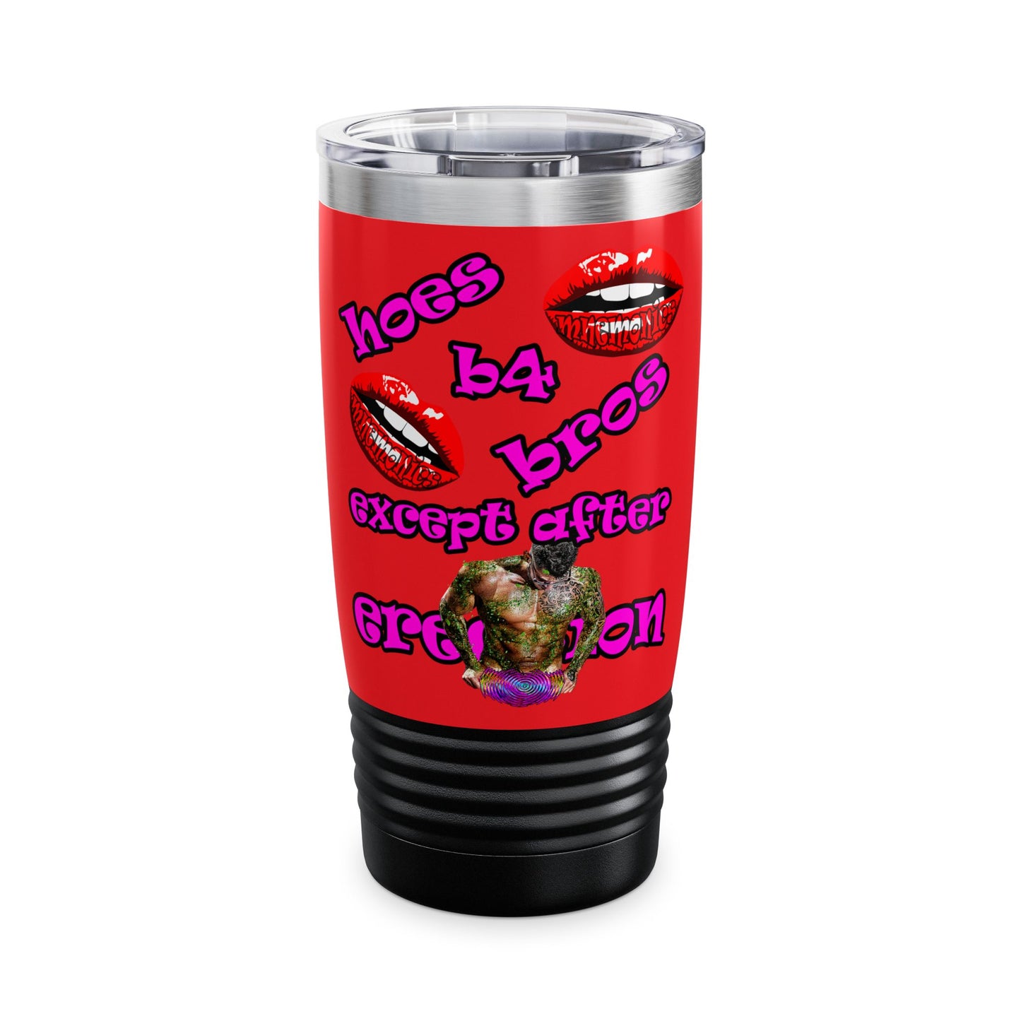 hoes b4 bros - Ringneck Tumbler, 20oz (red)