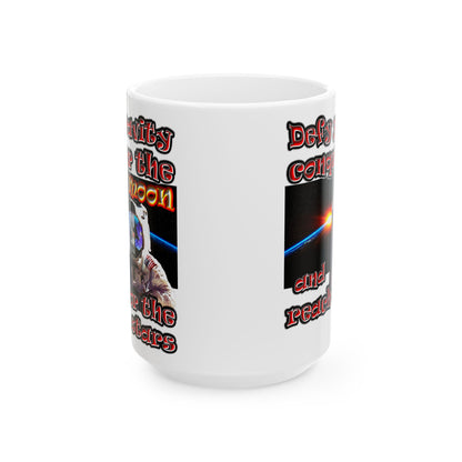 defy conquer reach - White Mug (white)