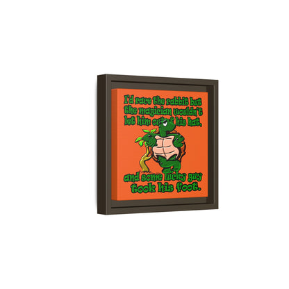 turtle race - framed canvas art (orange)