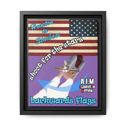 shoot for the stars - framed canvas art (light purple)