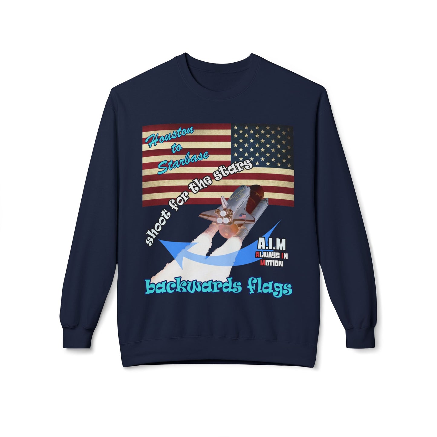 shoot for the stars - Unisex Midweight Softstyle Fleece Crewneck Sweatshirt