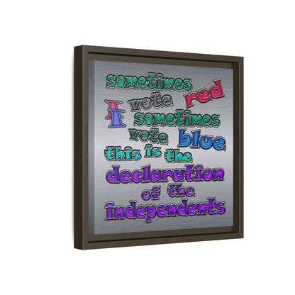 declaration of the independents - framed canvas art (brushed nickel)