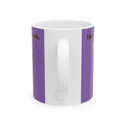 I don't care that your grey - White Mug (light purple)