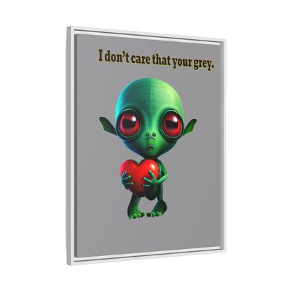 I don't care that your grey - framed canvas art (grey)