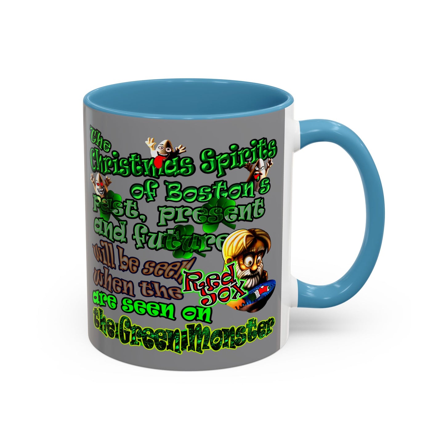 christmas spirits of boston - Accent Mug (grey)