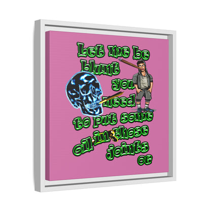 og - framed canvas art (light pink)