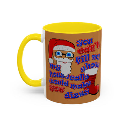 santa's shoes - Accent Mug (light brown)