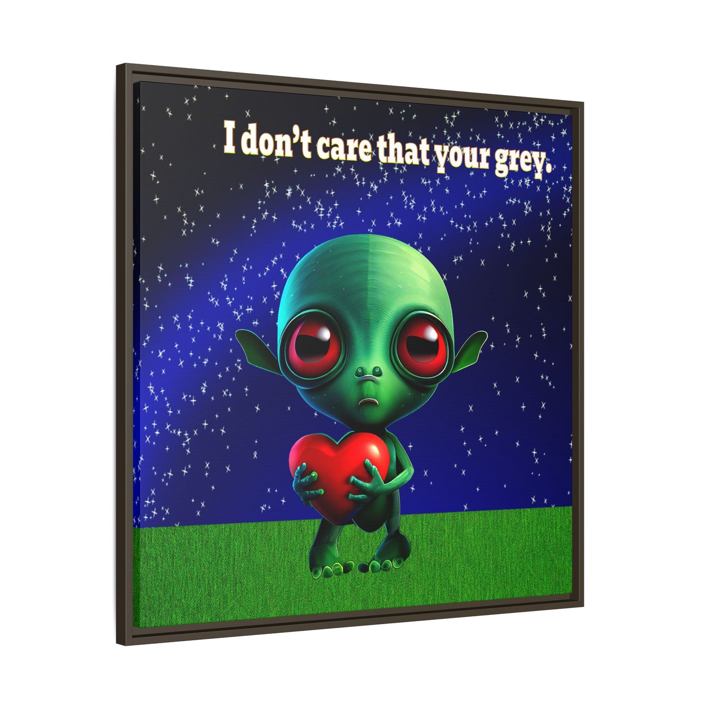 I don't care that your grey - framed canvas art ('snoops' background)