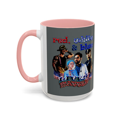 rw&b lives matter - Accent Mug (dark grey)