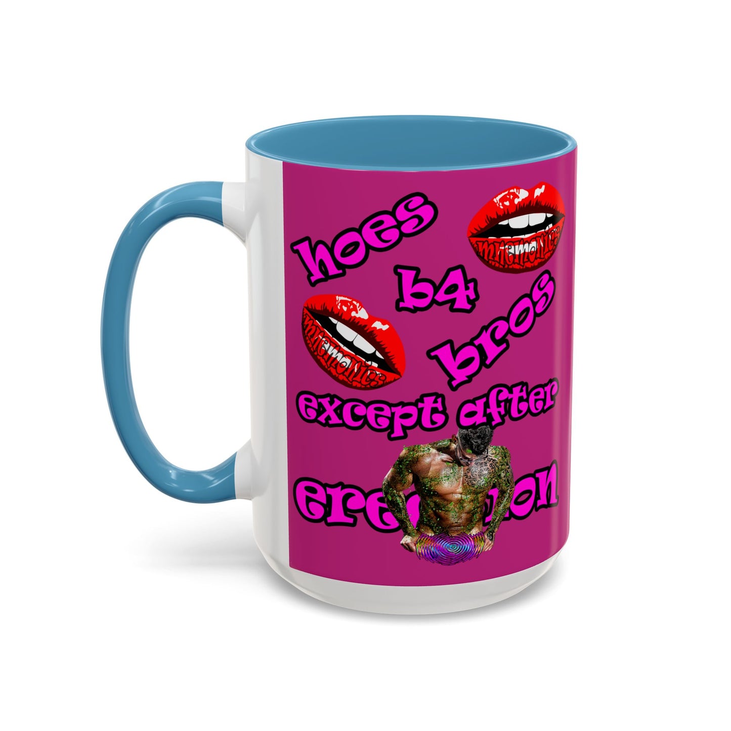 hoes b4 bros - Accent Mug (pink)