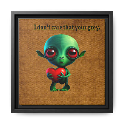 I don't care that your grey - framed canvas art (brown papyrus)