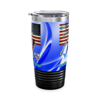 shoot for the stars - Ringneck Tumbler, 20oz (blue-white wave)