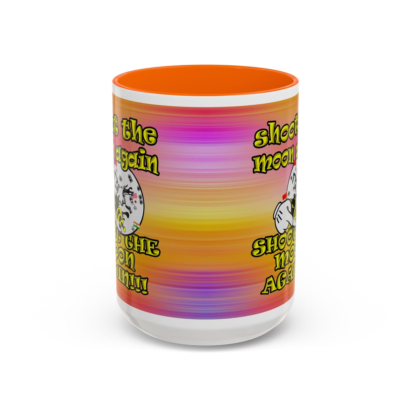 shoot the moon again - Accent Mug (color blur)