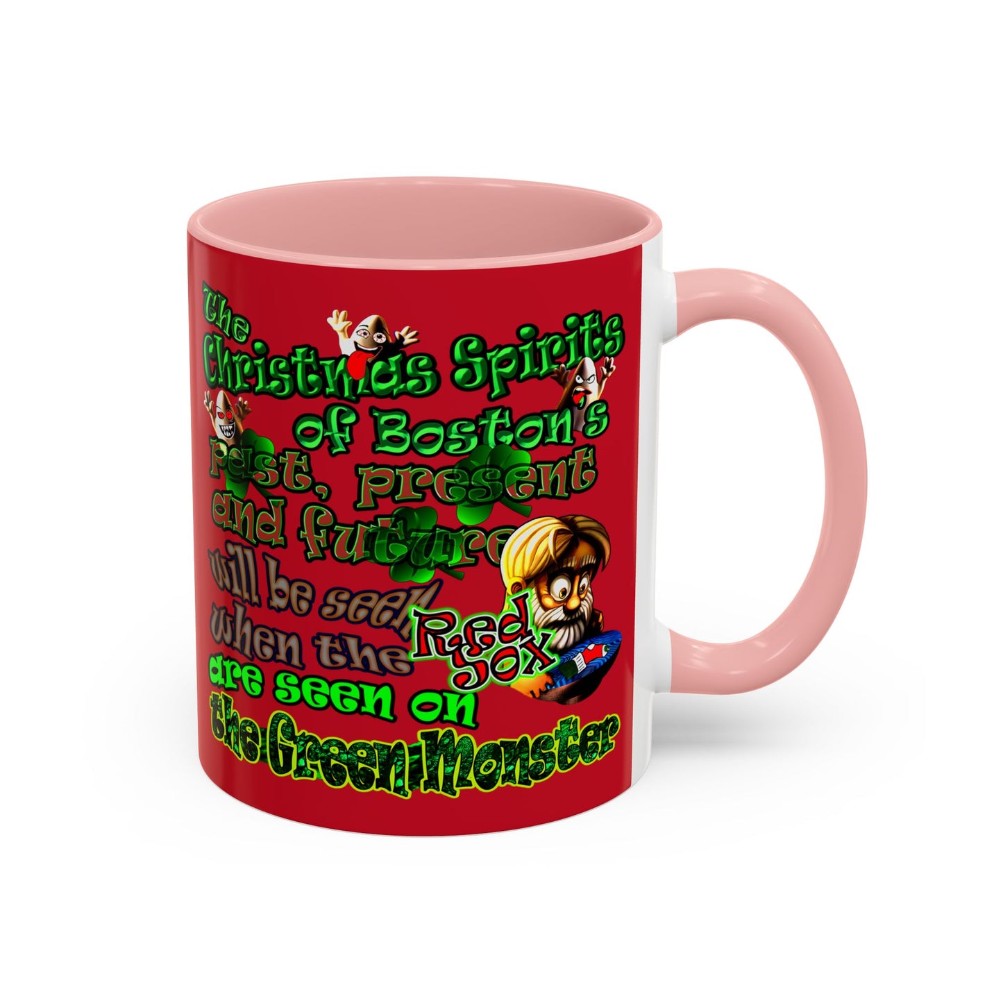 christmas spirits of boston - Accent Mug (dark red)