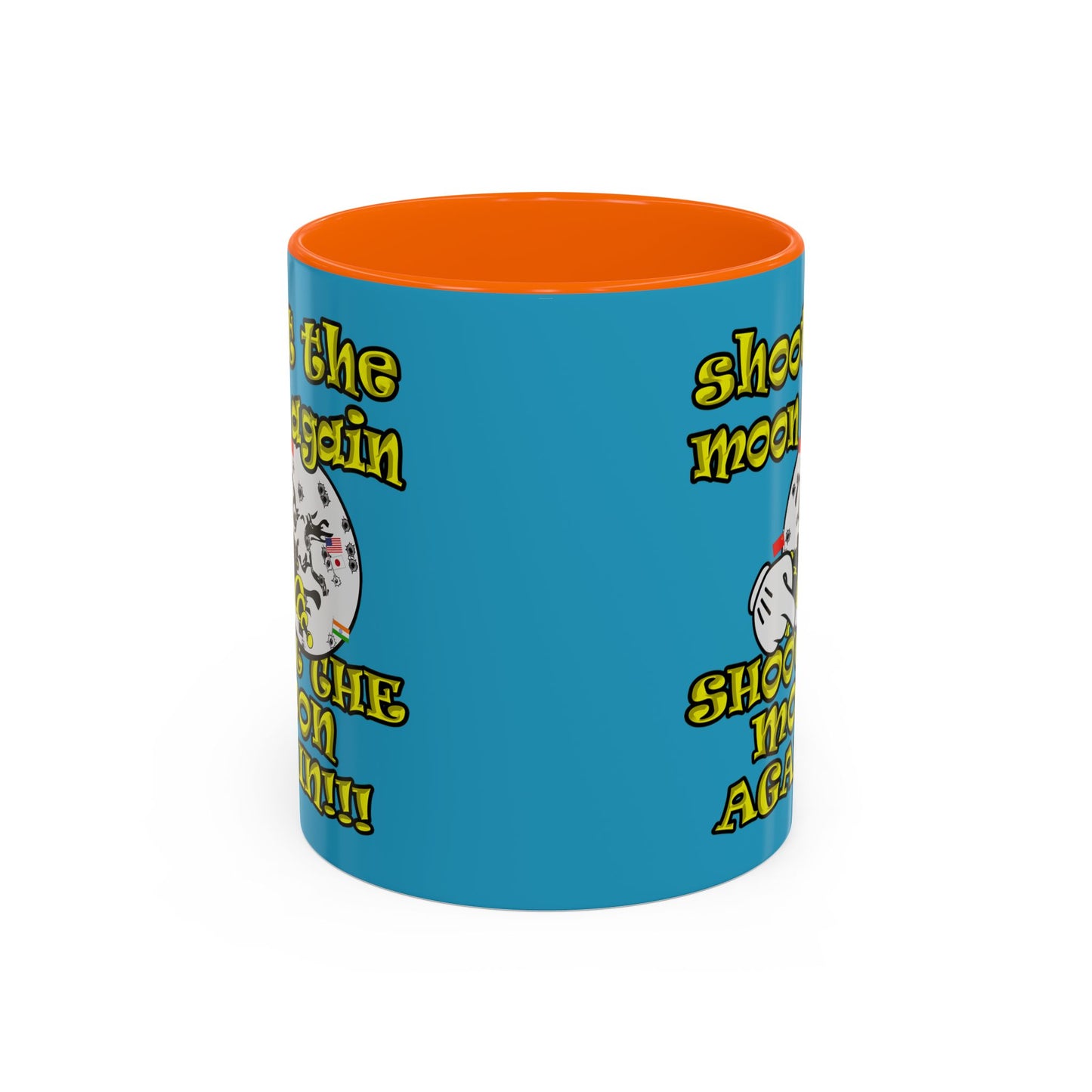 shoot the moon again - Accent Mug (turquoise)