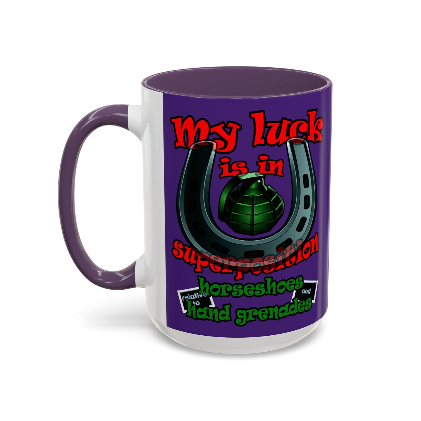 my luck - Accent Mug (purple)