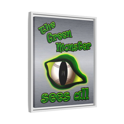 green monster - framed canvas art (brushed nickel)