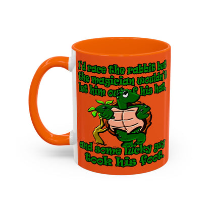 turtle race - Accent Mug (orange)