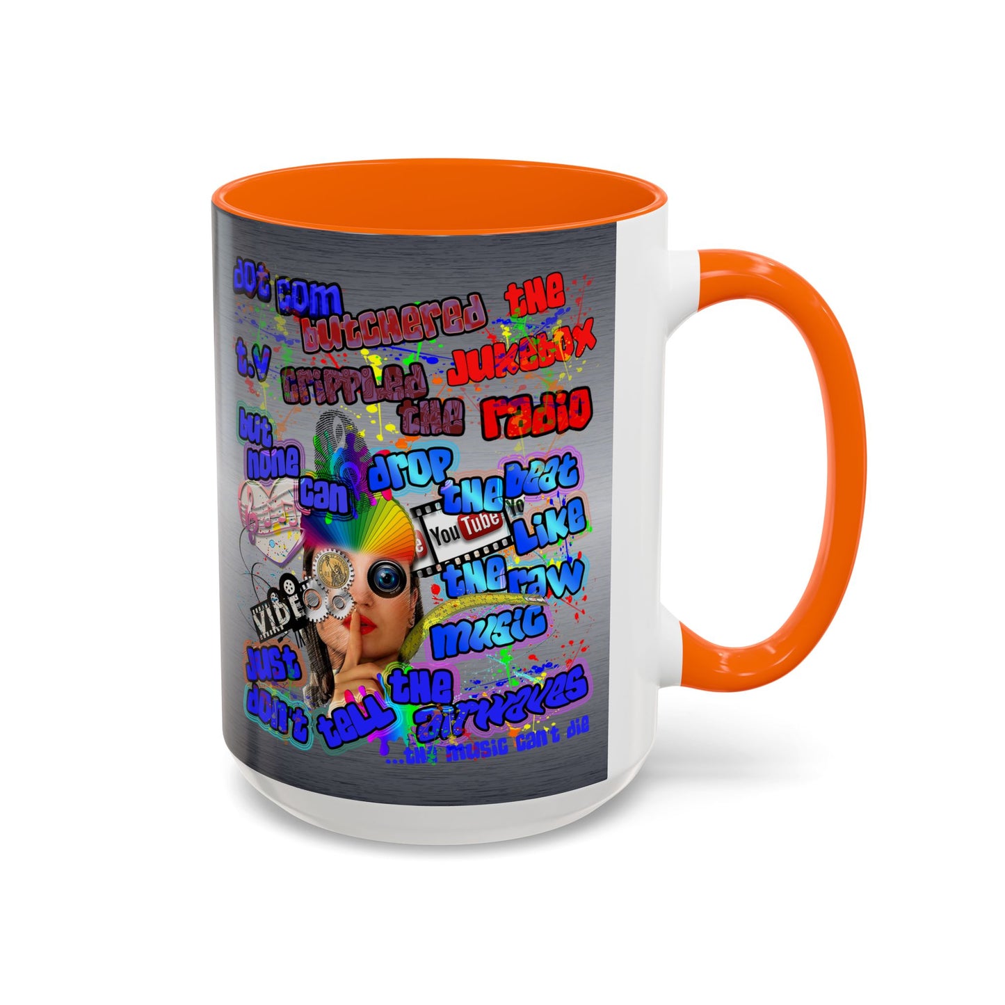 drop the beat - Accent Mug (brushed nickel)