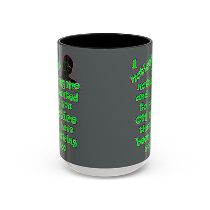 noticed you noticing - Accent Mug (dark grey)