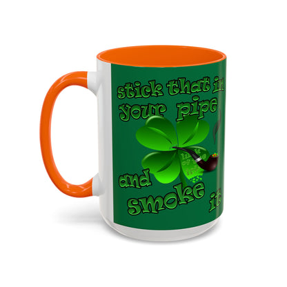 celtics logo - Accent Mug (dark green)