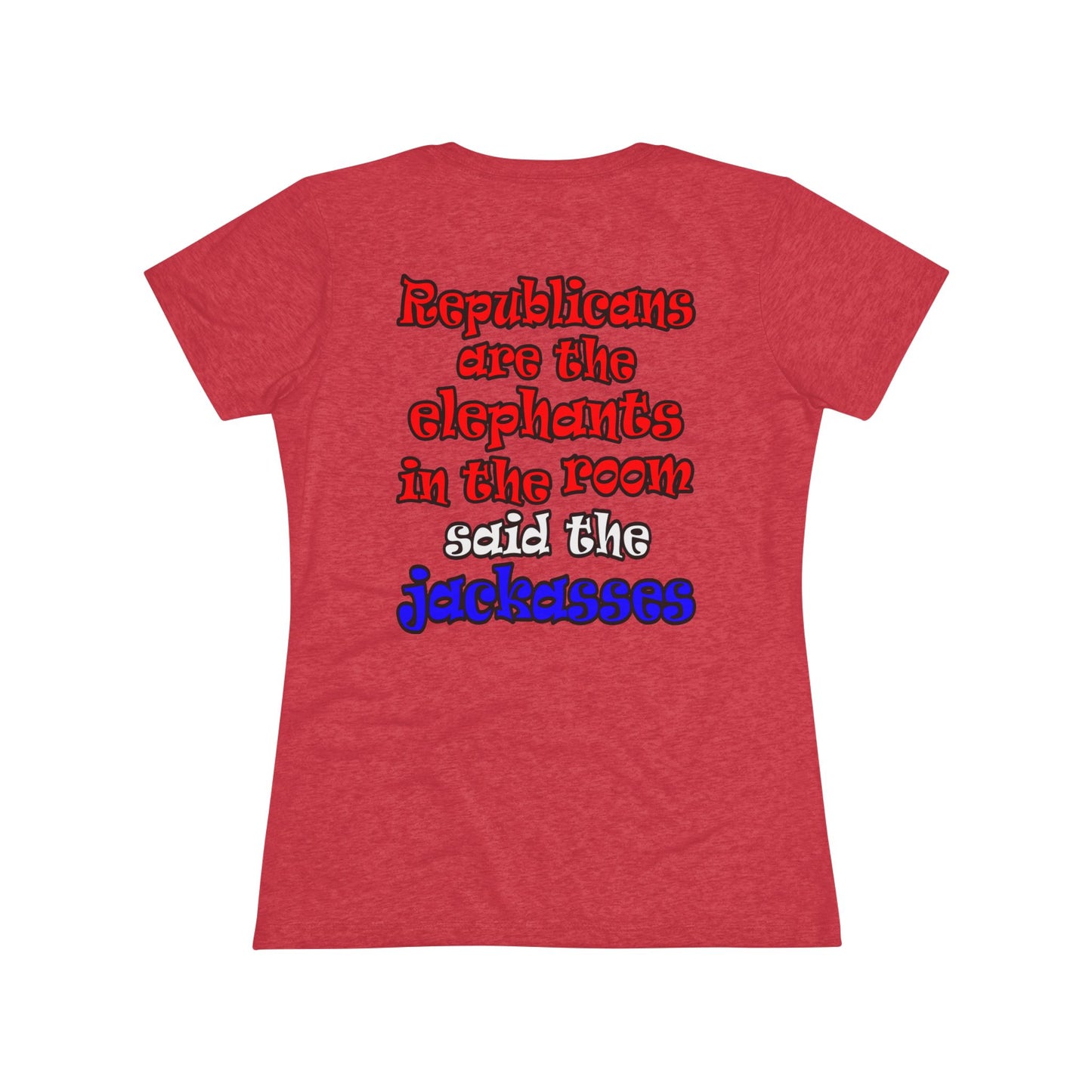 donkeys and elephants - Women's Triblend Tee