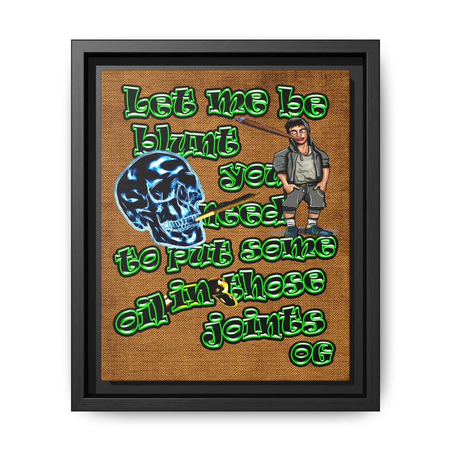 og - framed canvas art (brown papyrus)